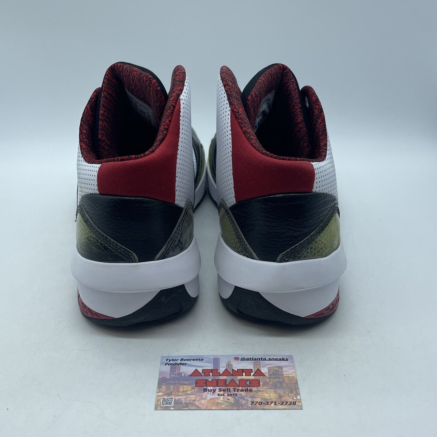 Size 14 - Air Jordan 2010 Black Varsity Red White Suede Leather (387358-061)