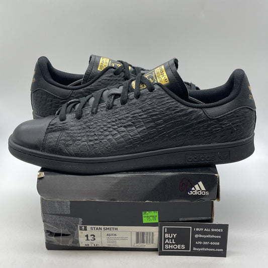 Size 13 - Adidas Stan Smith Croc Leather (AQ2726)