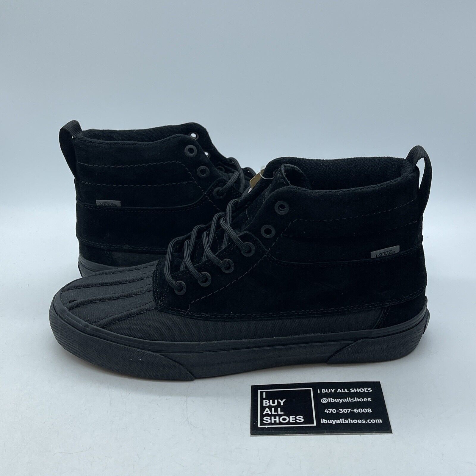 Size 9 - Vans Scotchgard Black SK-8 High black Suede Leather (721454)