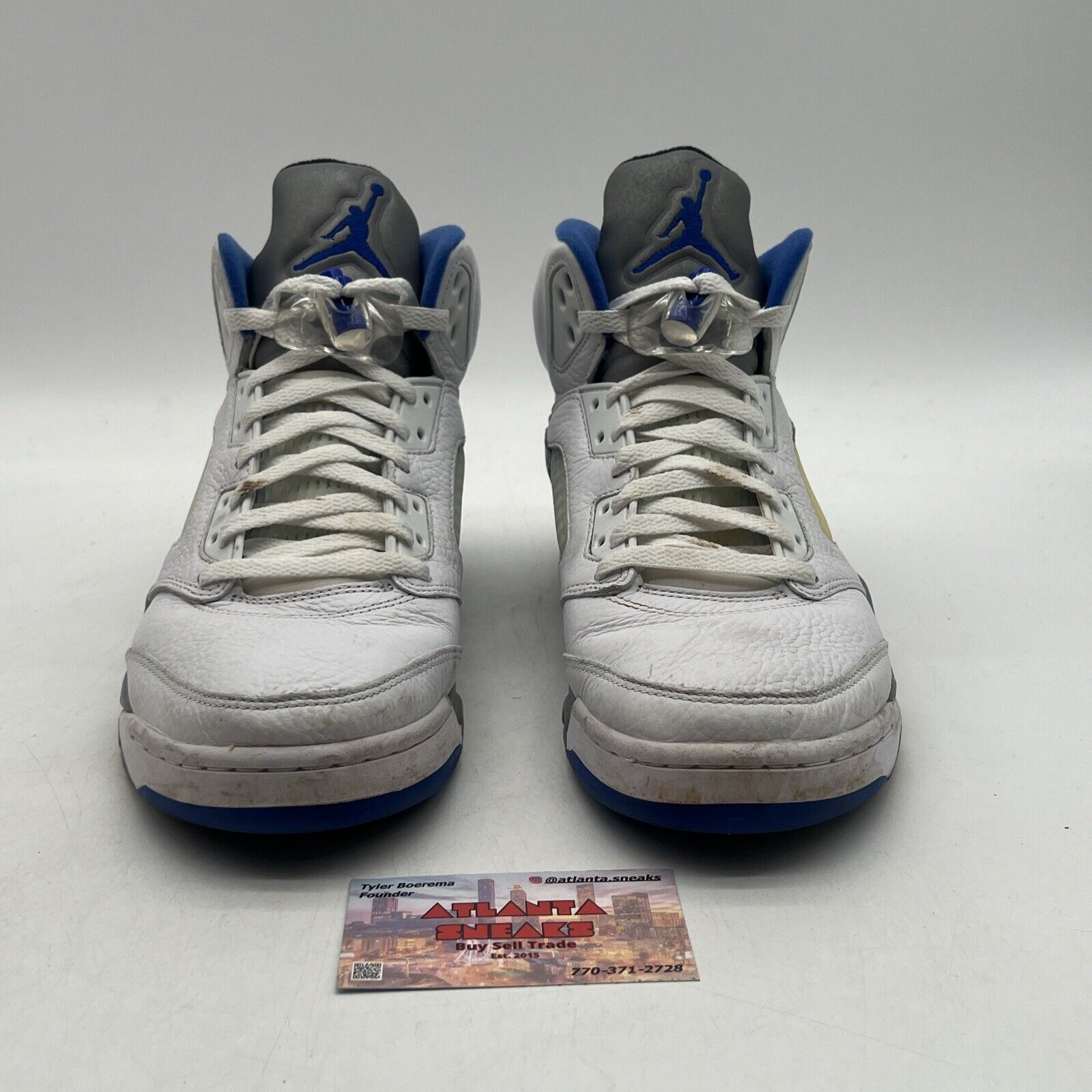 Size 10 - Air Jordan 5 Retro Stealth 2.0 White Grey Blue Leather (DD0587-140)