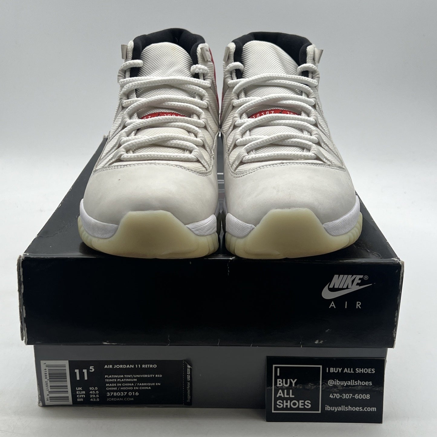 Size 11.5 - Air Jordan 11 Retro Platinum Tint (378037-016)