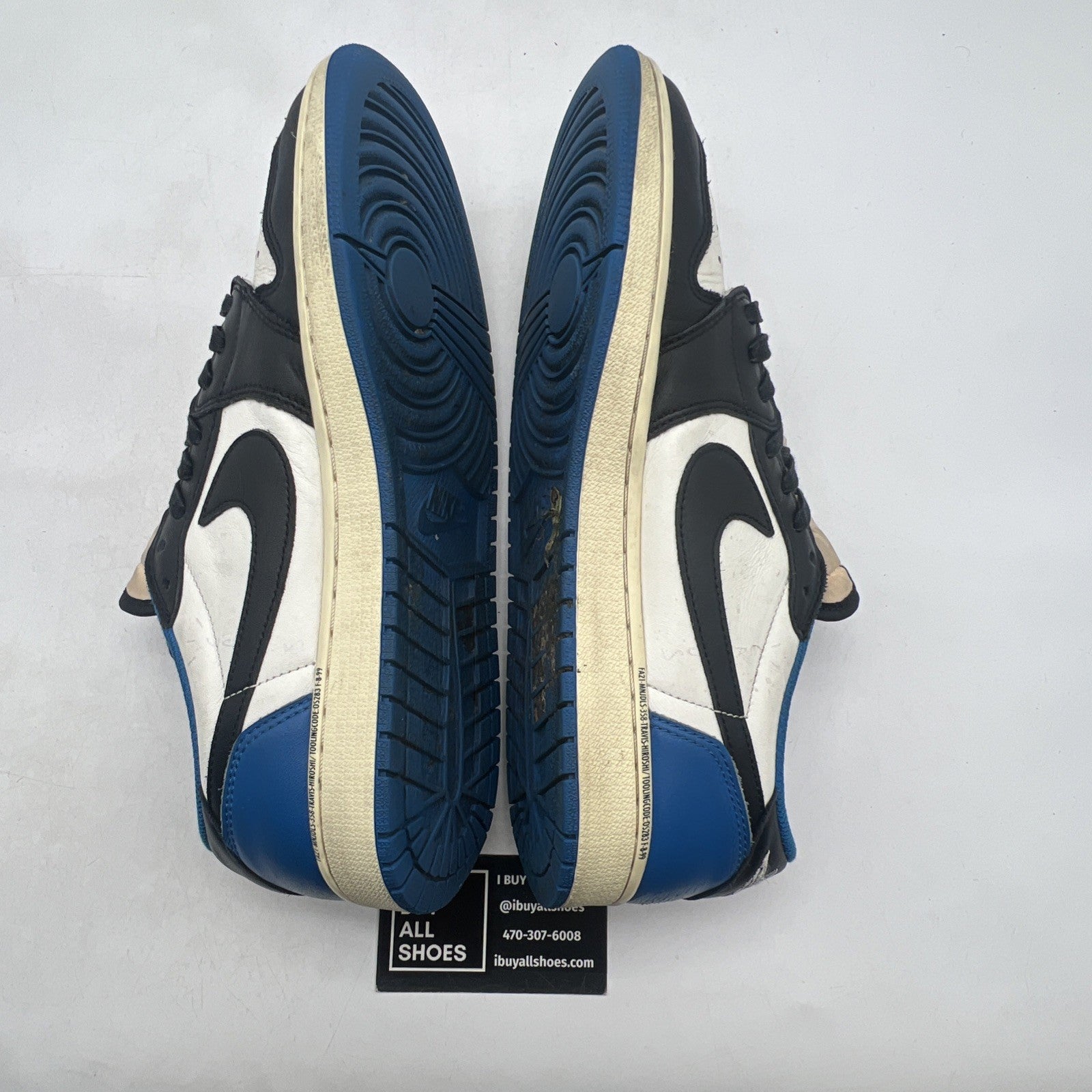 Size 10 - Jordan 1 Retro x Fragment Design x Travis Scott Low Blue (DM7866-140)
