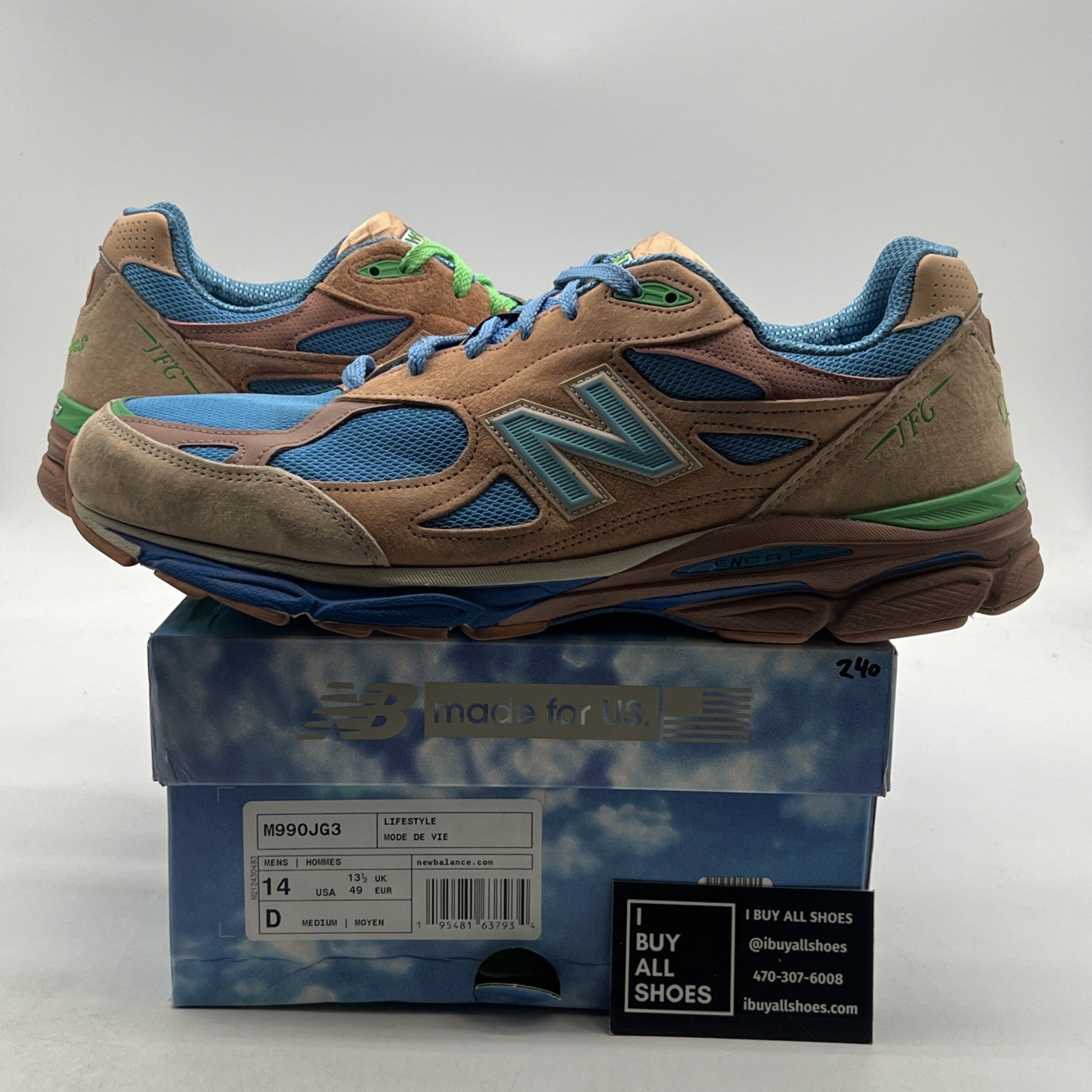 Size 14 -New Balance Joe Freshgoods x 990v3 Made In USA Outside Clothes (M990JG)