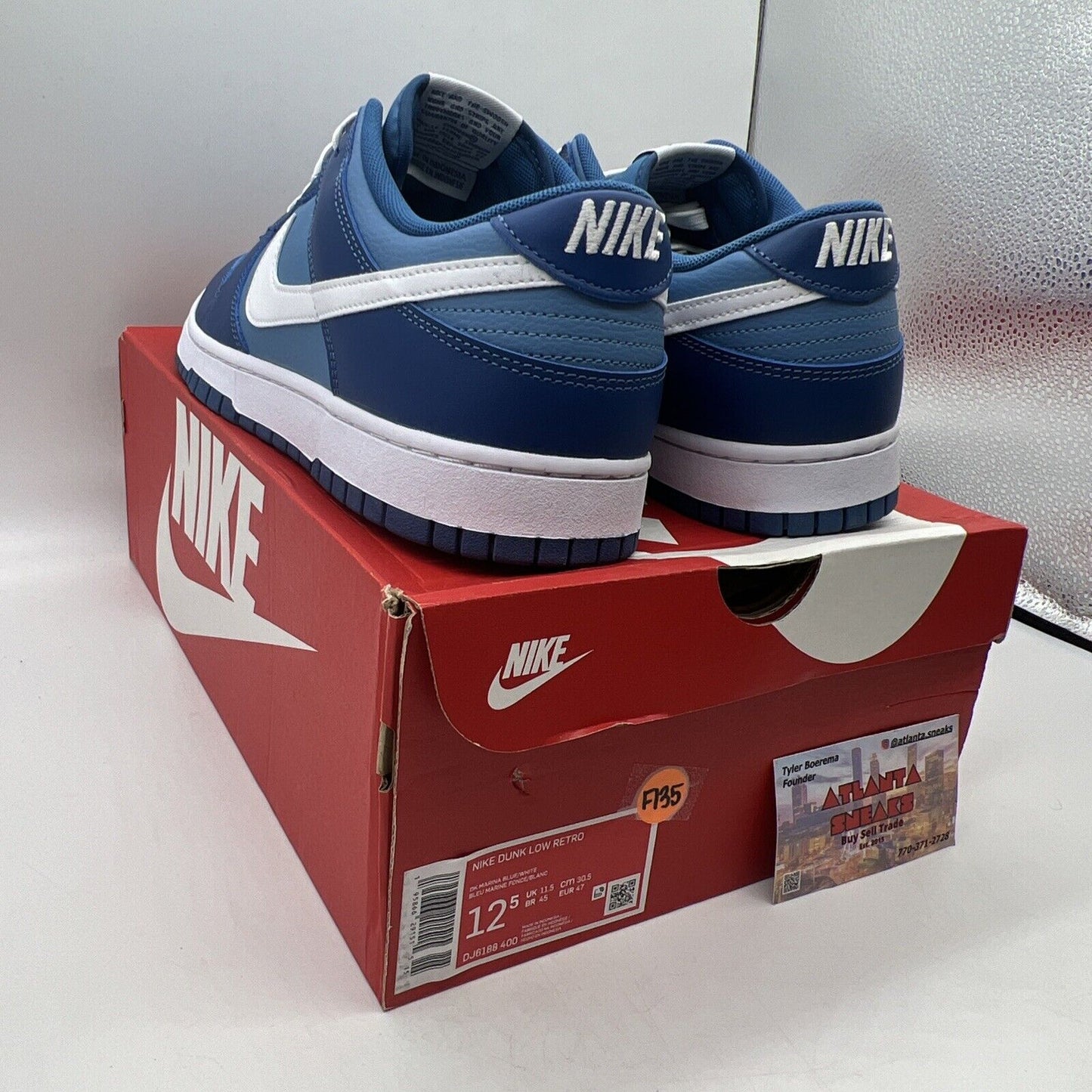 Size 12.5 - Nike Dunk Low Dark Marina Blue 2021 Brand New Og All
