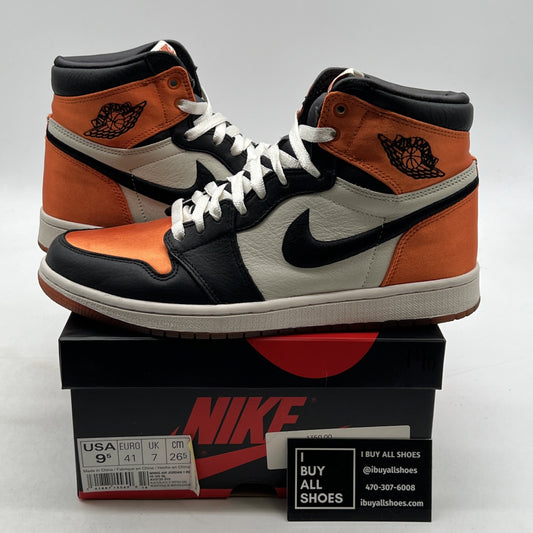 Size 9.5 - Air Jordan 1 Retro OG High Satin Shattered Backboard W (AV3725-010)