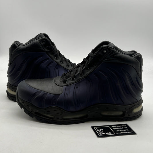 Size 12 - Nike Foamposite Black/Club Purple (333791-504)