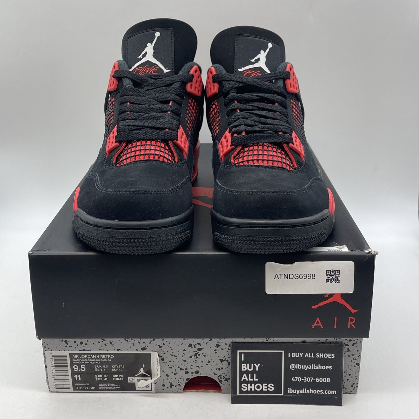 Size 9.5 - Air Jordan 4 Retro Mid Red Thunder (CT8527-016)
