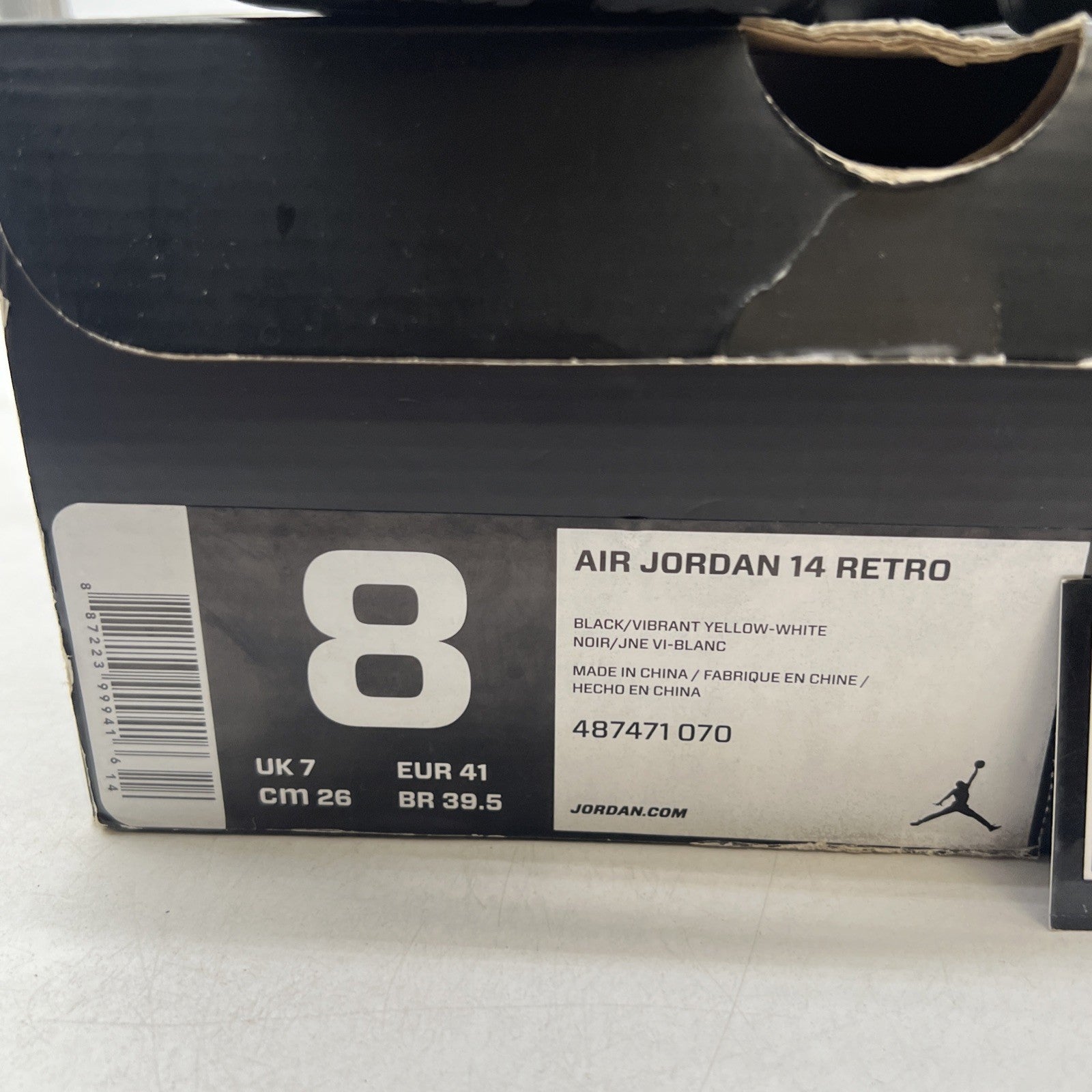 Size 8 - Air Jordan 14 Retro Thunder (487471-070)