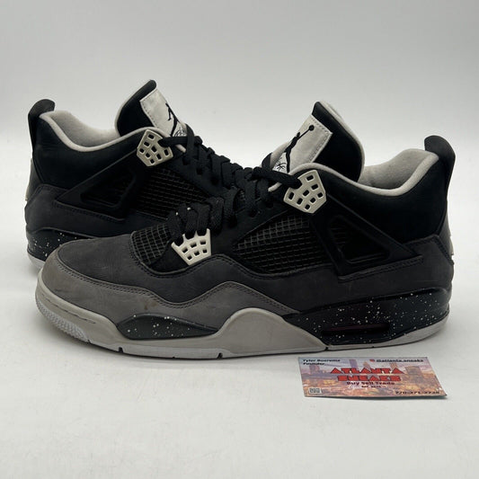 Size 11.5 - Air Jordan 4 Retro 2013 Fear White Black Suede (626969-030)