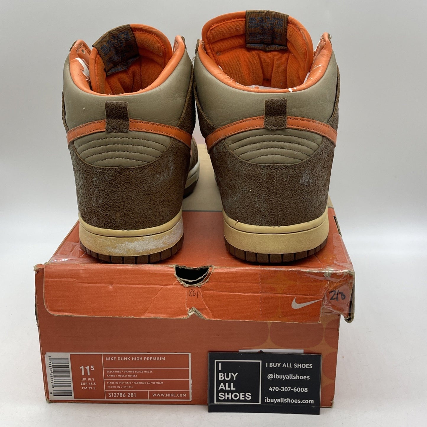 Size 11.5 - Nike Fantastic 4 x Dunk Premium High The Thing (312786-281)