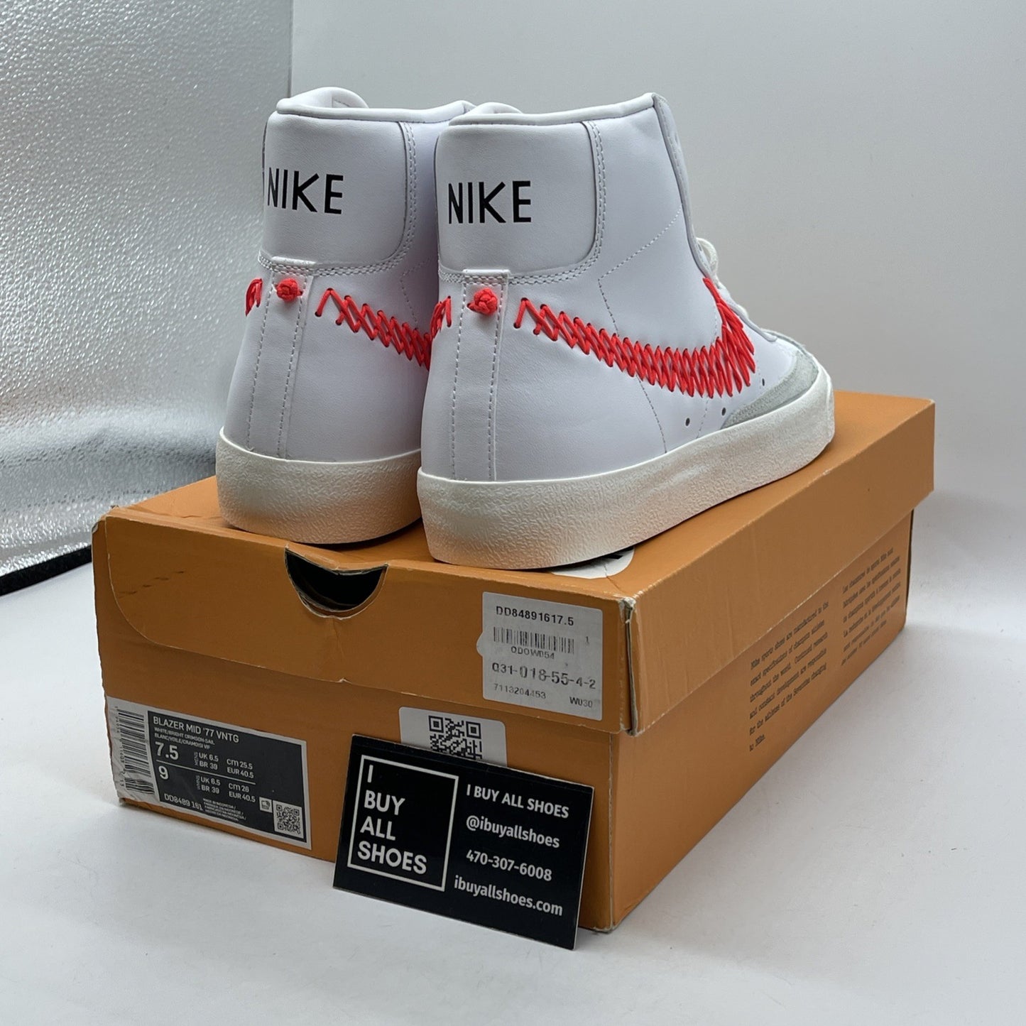 Size 7.5 - Nike Blazer '77 Vintage Mid Double Zig Zag Stitched Swoosh