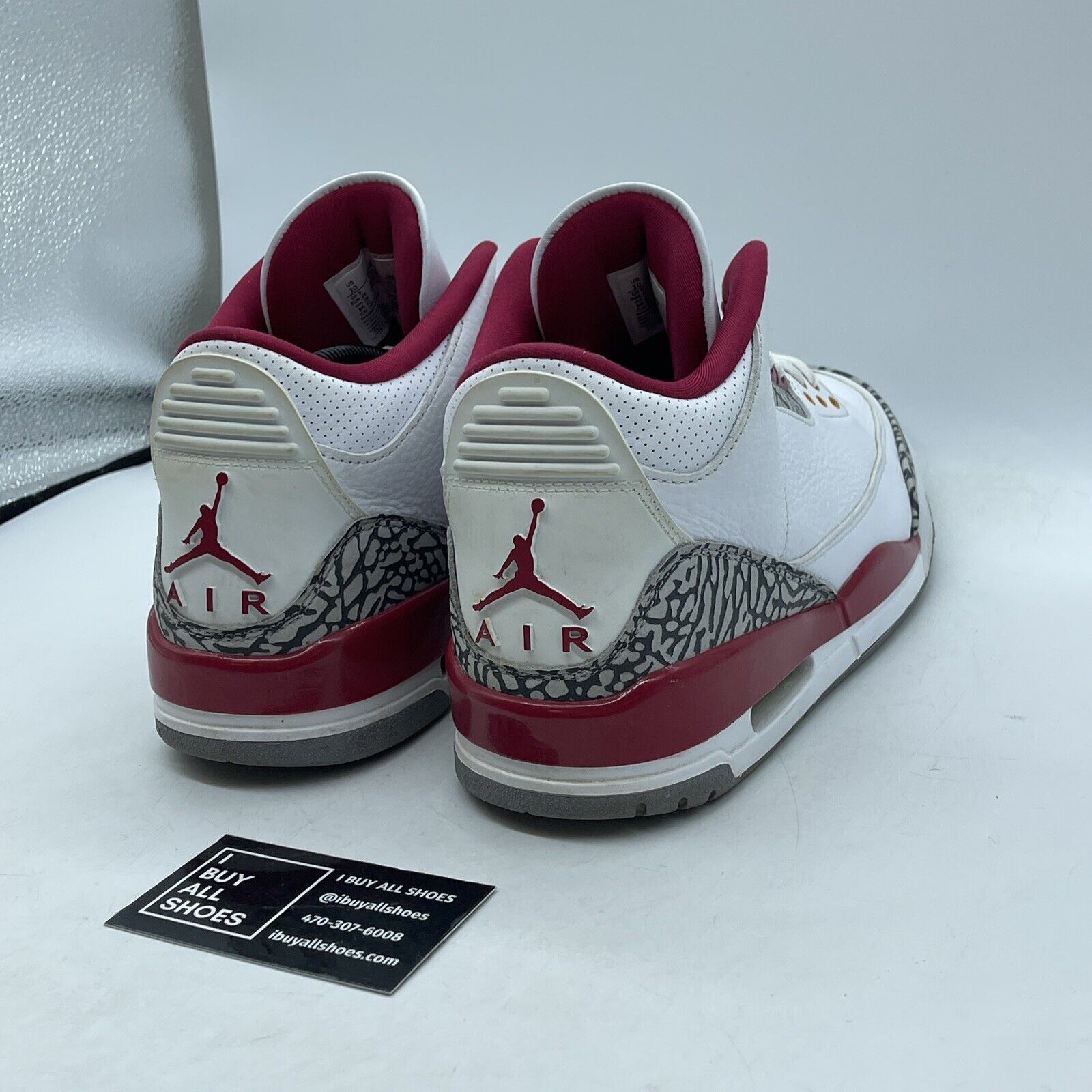 Size 10 - Jordan 3 Retro Mid Cardinal Red White Grey Suede Leather (CT8532-126)