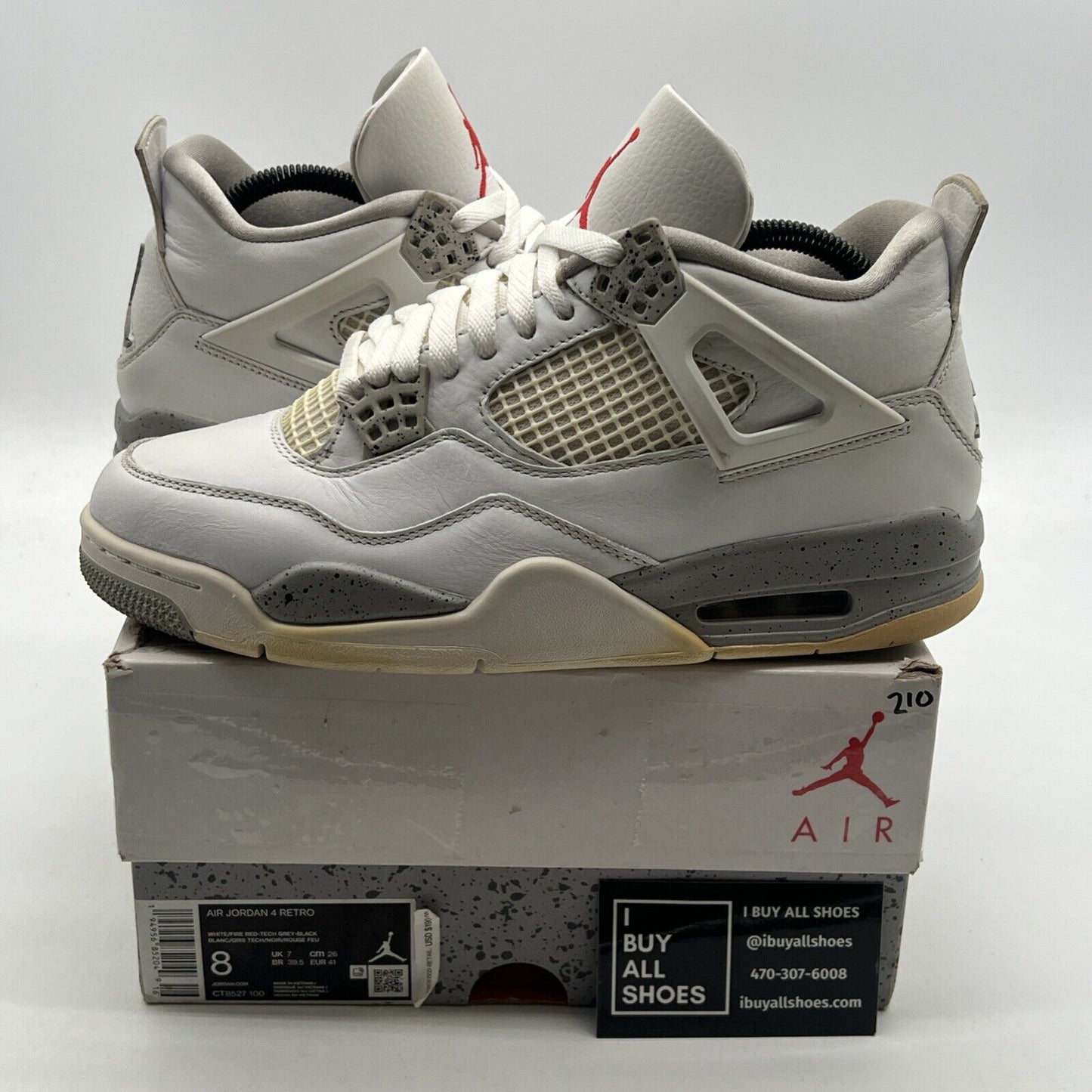 Size 8 - Air Jordan 4 Retro Mid White Oreo (CT8527-100)