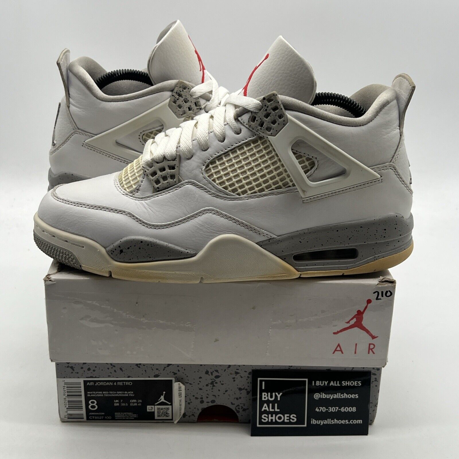 Size 8 - Air Jordan 4 Retro Mid White Oreo (CT8527-100)