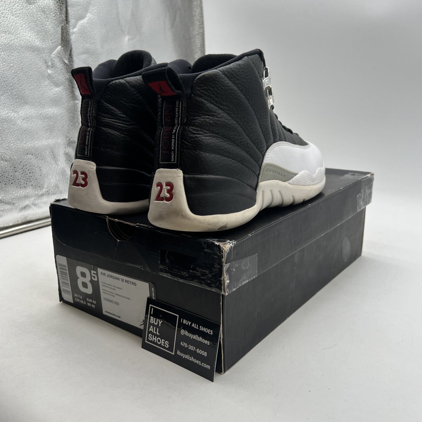 Size 8.5 - Air Jordan 12 Retro 2012 Playoff (130690-001)