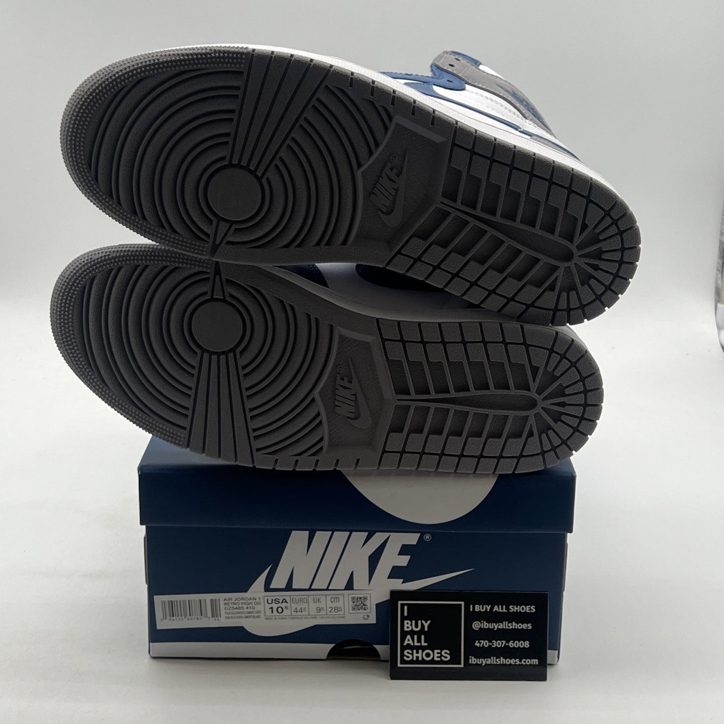 Size 10.5 - Air Jordan 1 Retro OG High True Blue (DZ5485-410)