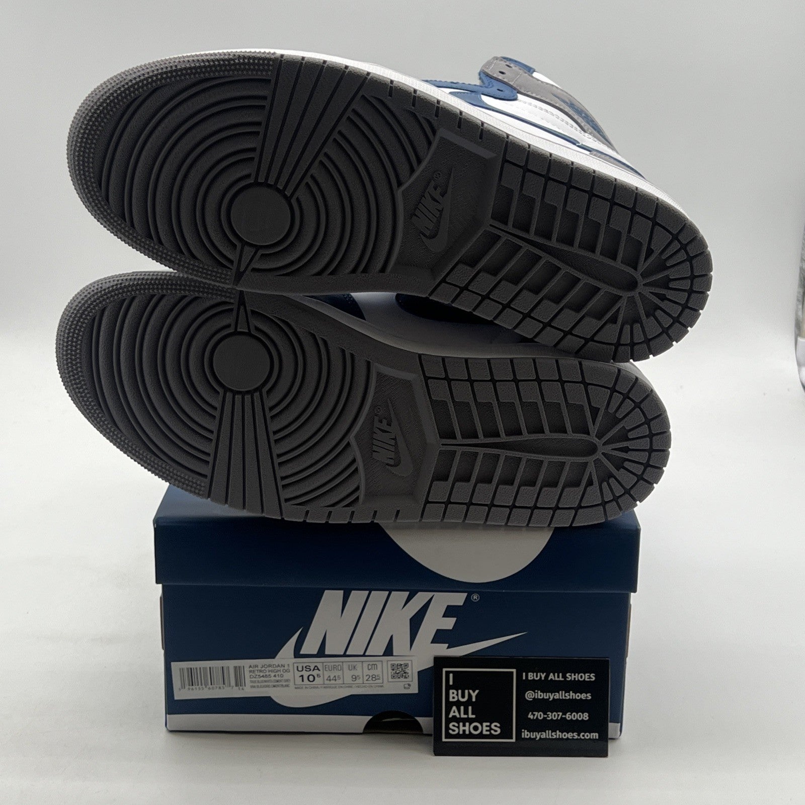 Size 10.5 - Air Jordan 1 Retro OG High True Blue (DZ5485-410)
