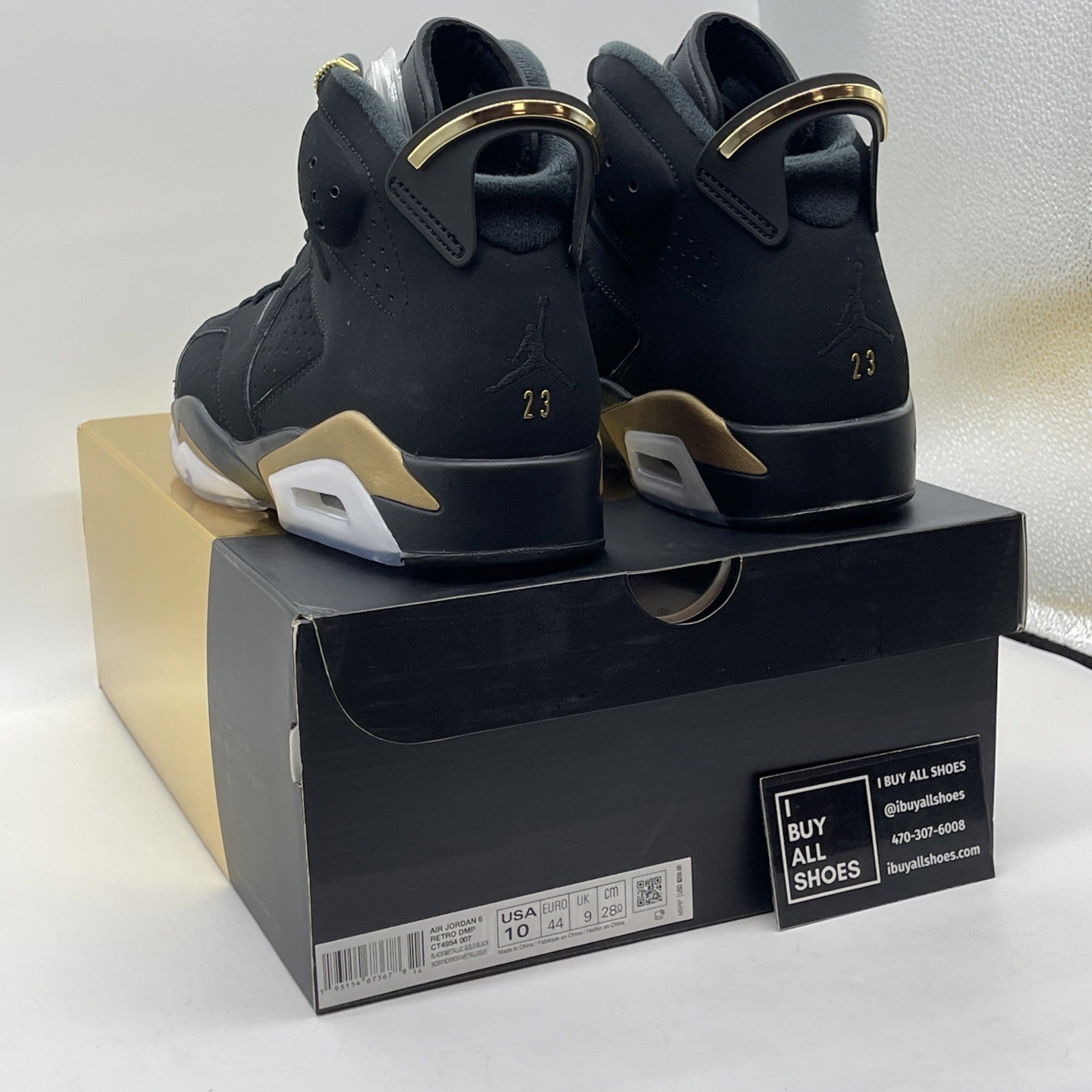 Size 10 - Jordan 6 Retro Defining Moments 2020 Black Suede (CT4954-007)