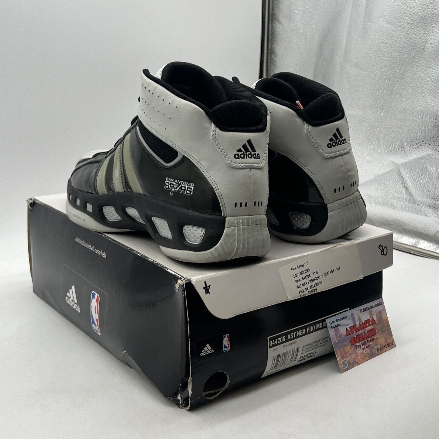 Size 11.5 -Adidas Pro Model Superstar SS2G Black White Basketball Shoes (044227)