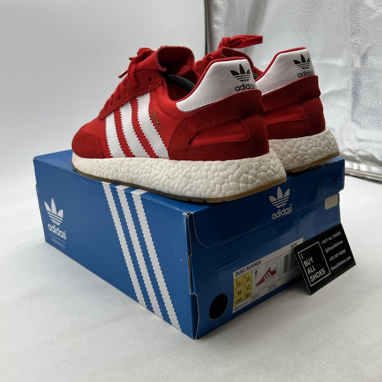 Size 11.5 - Adidas Iniki Runner Red (BB2091)