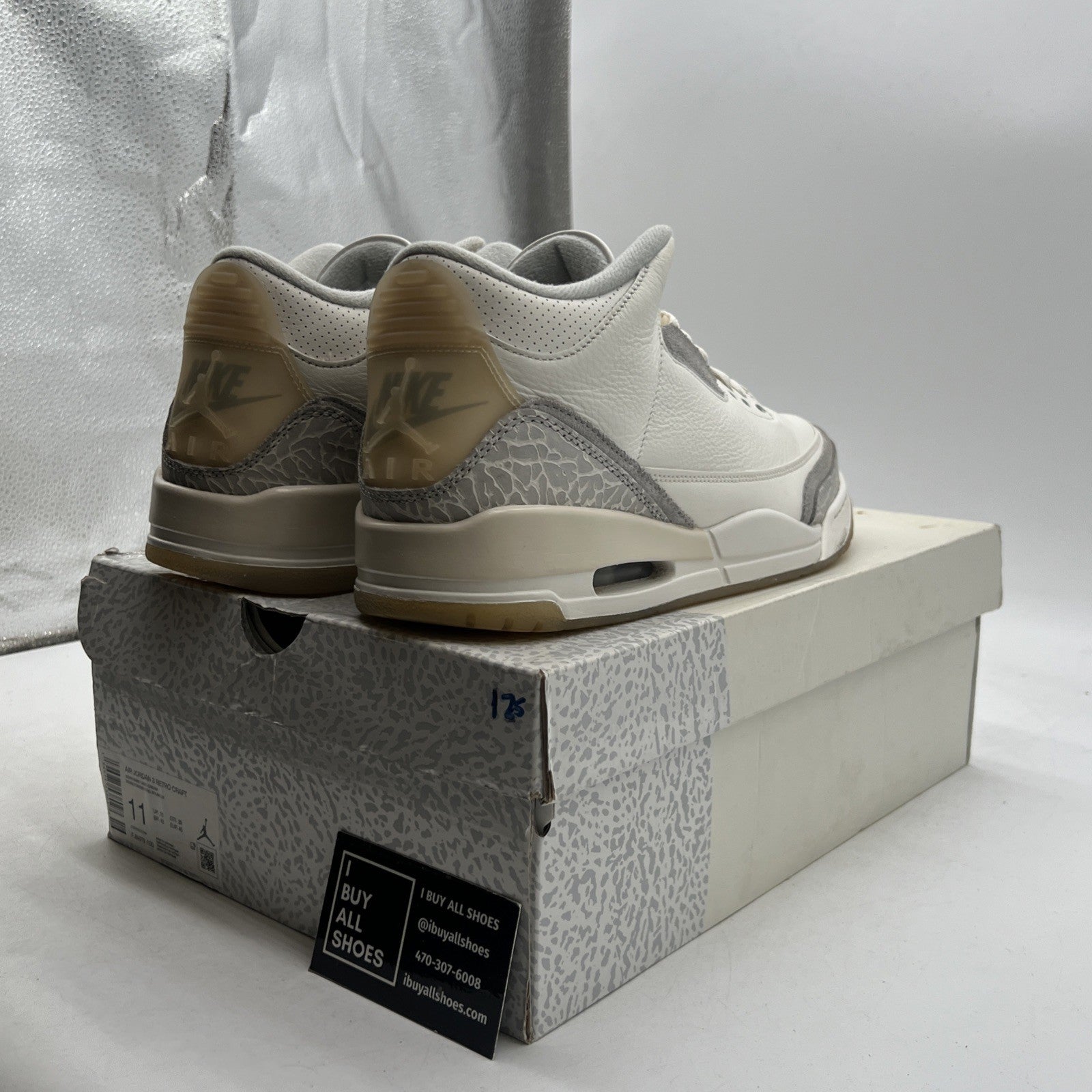 Size 11 - Air Jordan 3 Retro Craft Ivory/Grey White Leather (FJ9579-100)