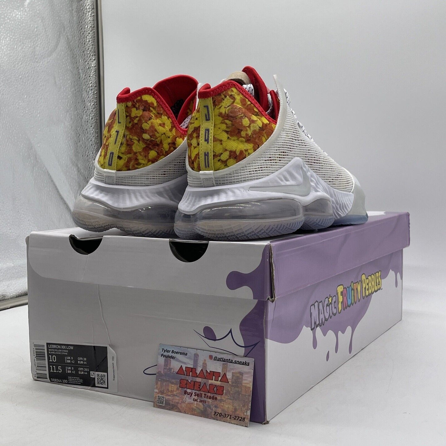 Size 10 - Nike Flintstone x LeBron 19 Low Magic Fruity Pebbles (DQ8344-100)