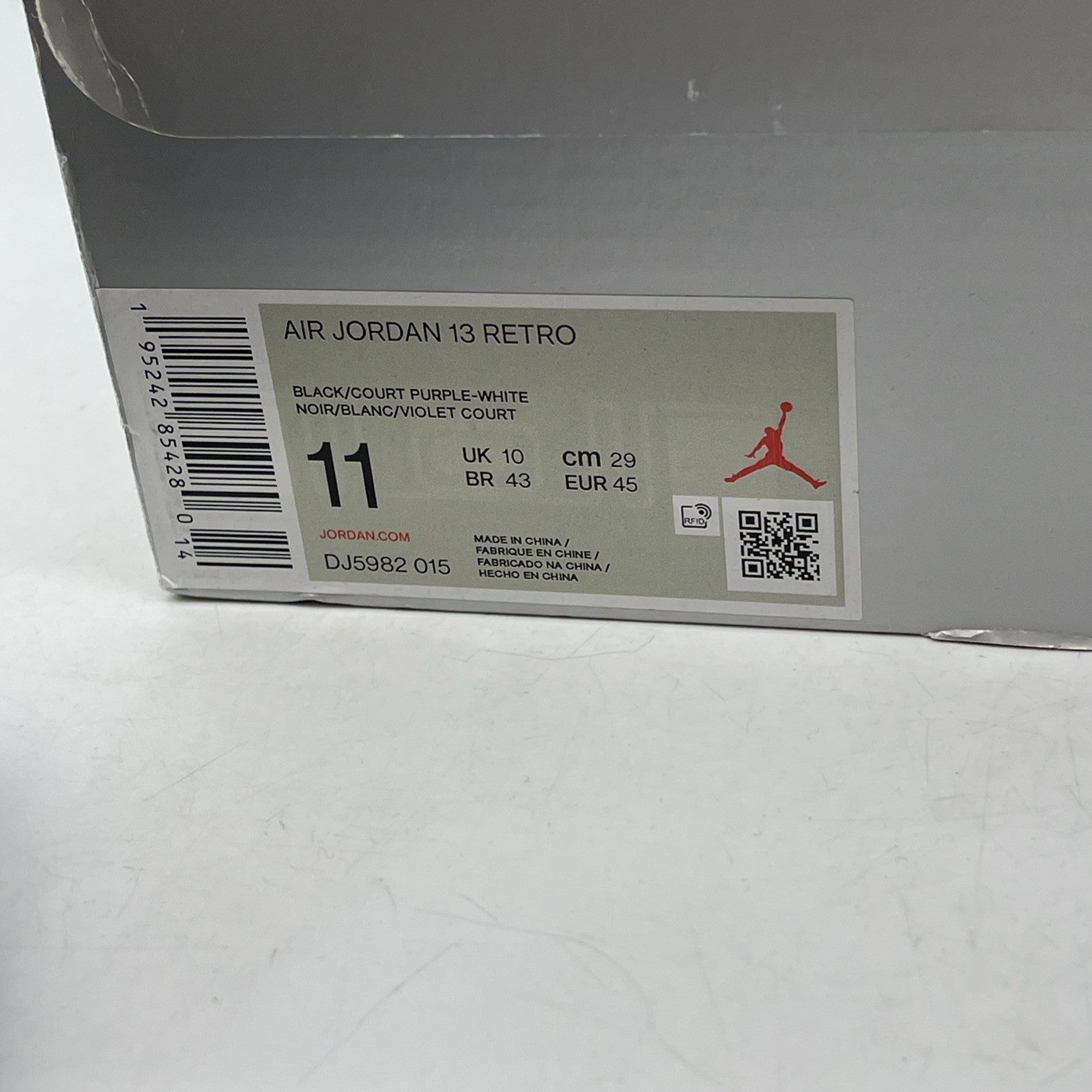 Size 11 - Jordan 13 Retro Court Purple Black Suede Leather (DJ5982-015)
