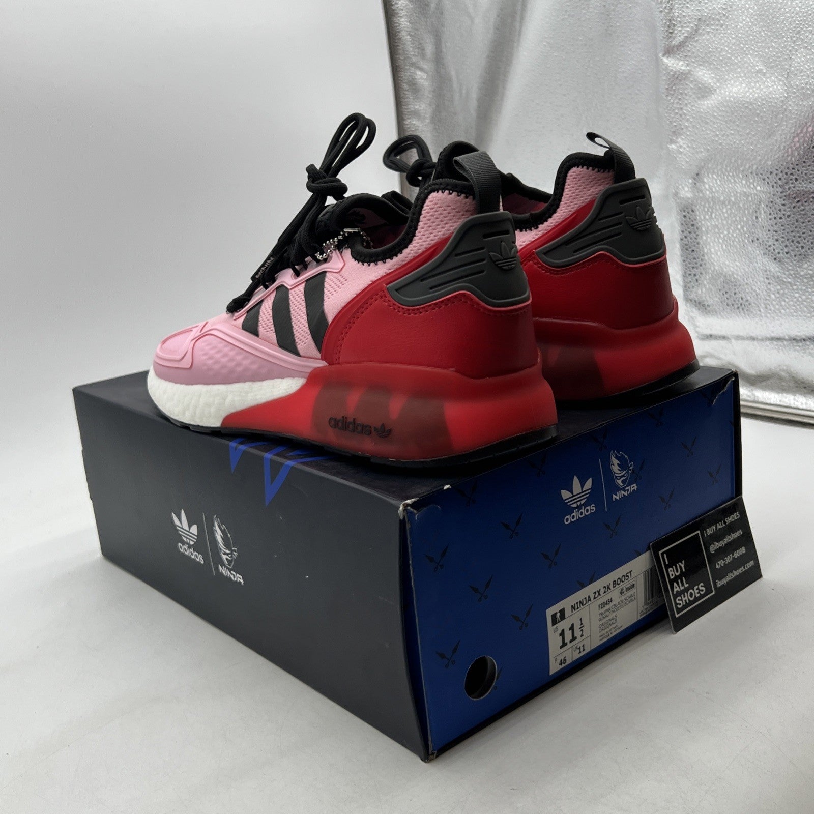 Size 11.5 - Adidas Ninja x ZX 2K Boost Time In - True Pink Scarlet (FZ0454)