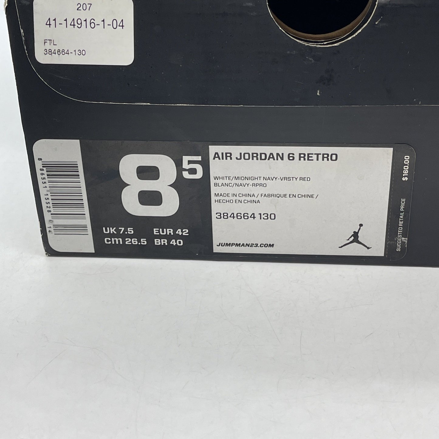 Size 8.5 - Air Jordan 6 Retro 2012 Olympic (384664-130)
