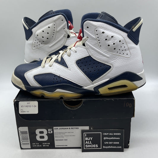 Size 8.5 - Air Jordan 6 Retro 2012 Olympic (384664-130)
