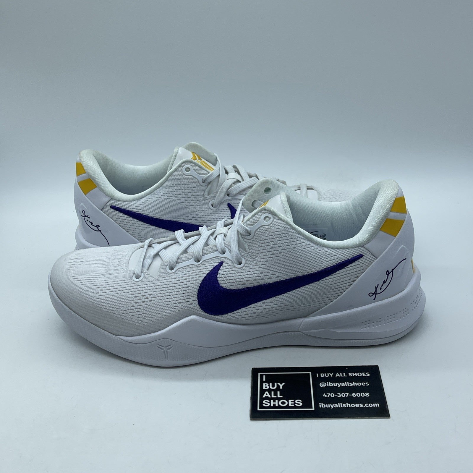 Size 9 - Nike Kobe 8 Protro Lakers Home  Unreleased White Suede (HF9550-100)