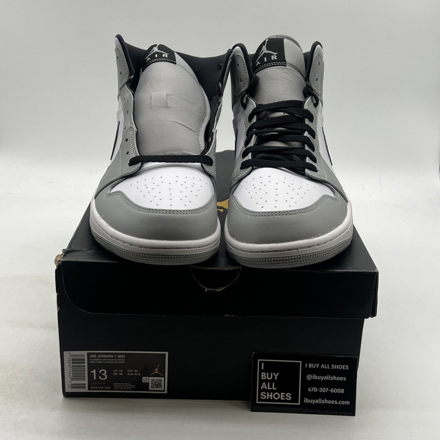 Size 13 - Air Jordan 1 Mid Gray 2020 (554724-092)