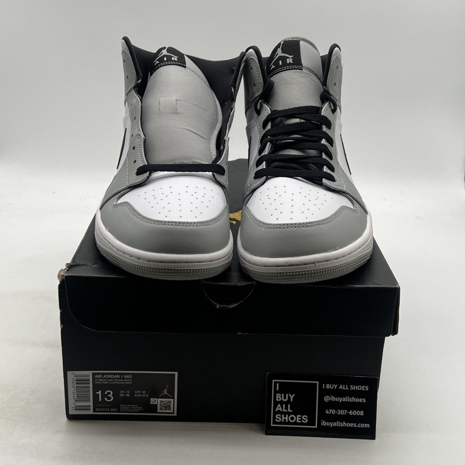 Size 13 - Air Jordan 1 Mid Gray 2020 (554724-092)