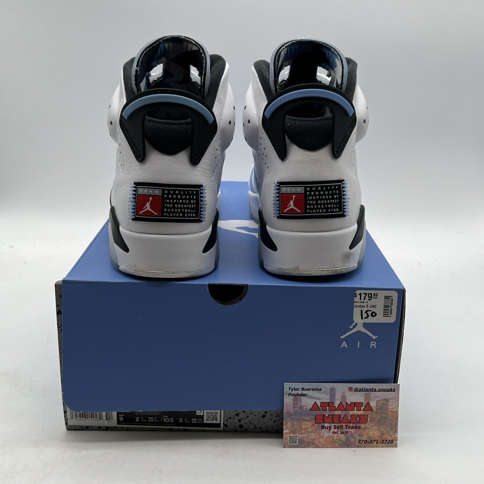 Size 9 - Jordan 6 Retro Mid UNC Home (CT8529-410)