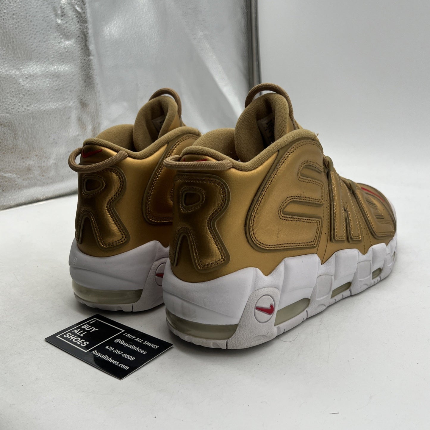 Size 11.5 - Nike Air More Uptempo x Supreme Suptempo Gold (902290-700) Sample