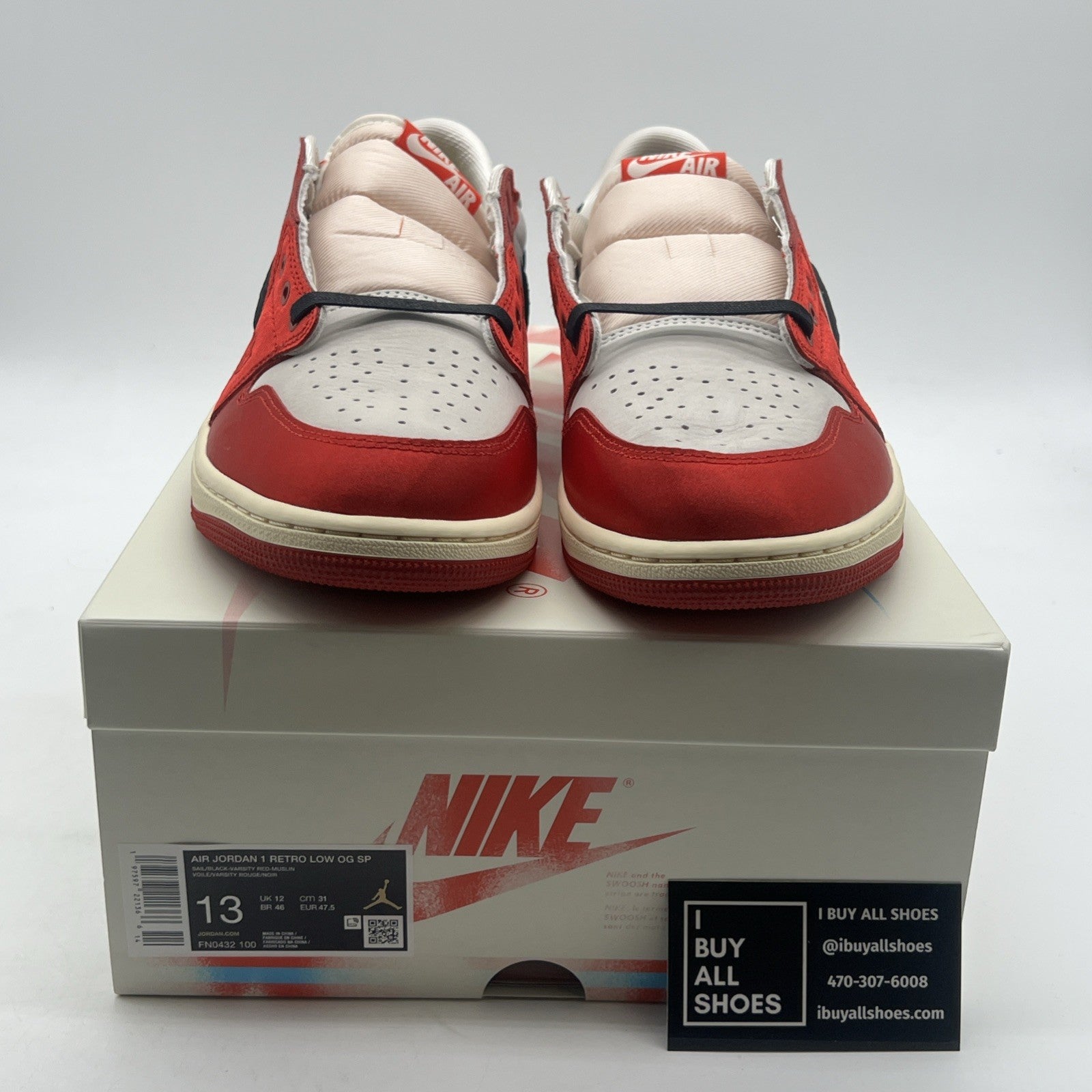 Size 13 - Trophy Room x Air Jordan 1 Retro OG SP Low Rookie Card - Away