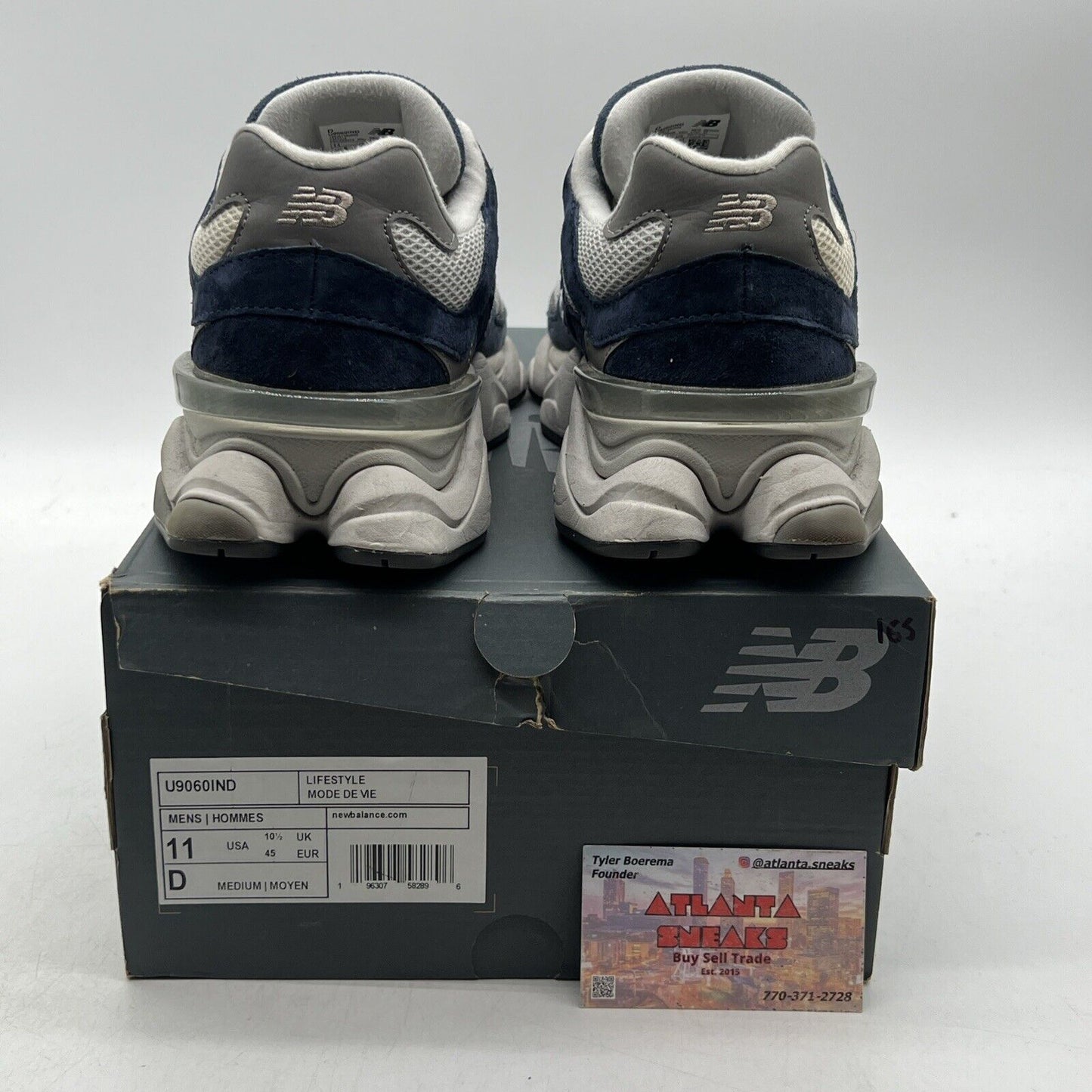Size 11 - New Balance 9060 Natural Indigo Grey Suede Navy (U906IND)