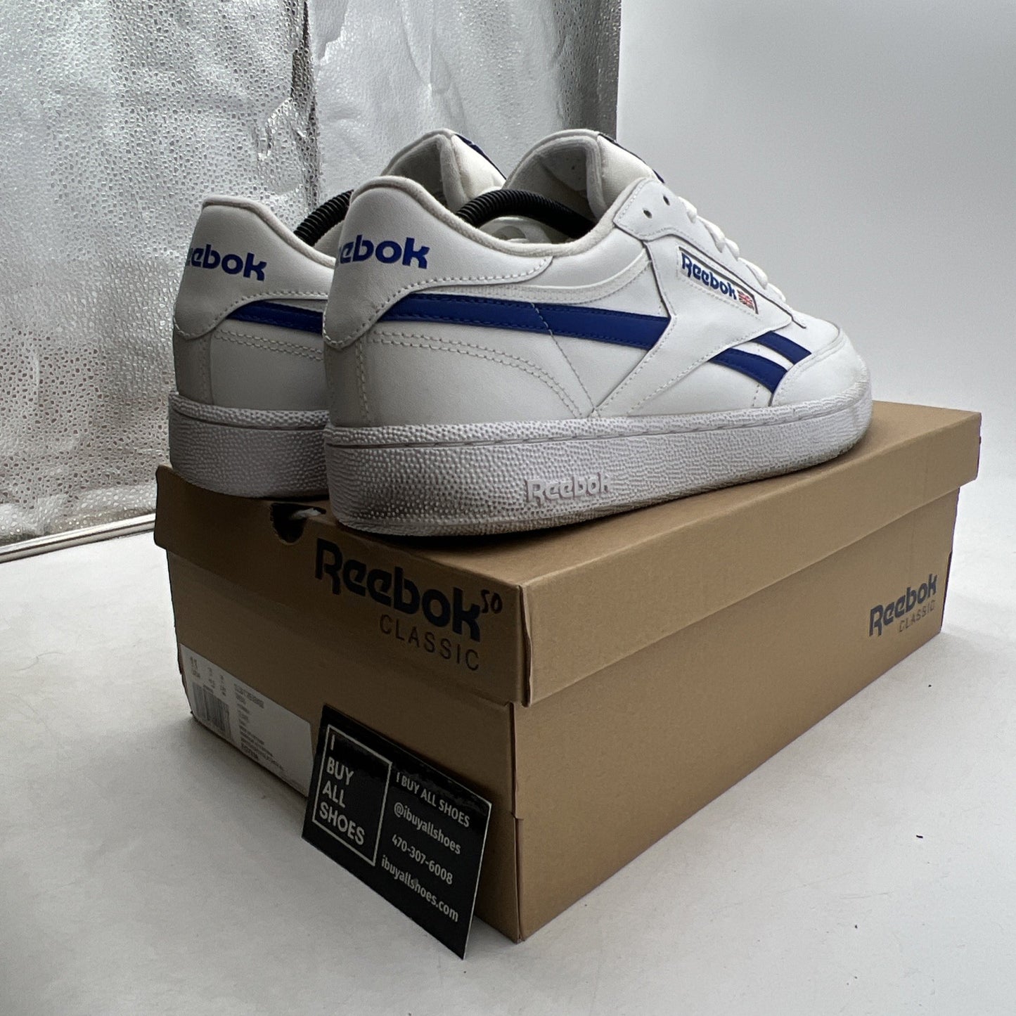 Size 11 - Reebok Club C Revenge White Collegiate Royal (EG7936)