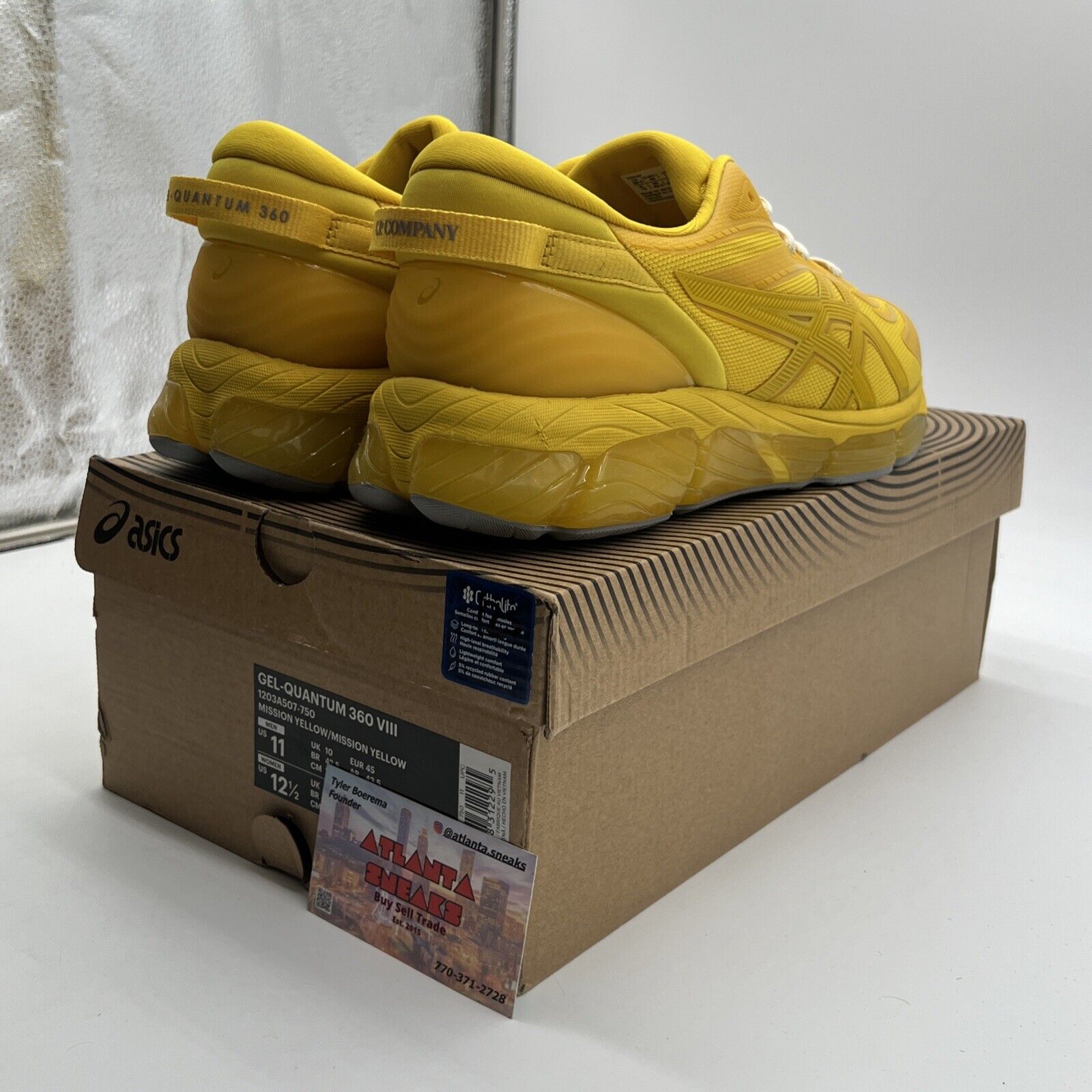 Size 11 - ASICS X CP COMPANY Gel-Quantum 360 VIII Yellow (1203A507-750)