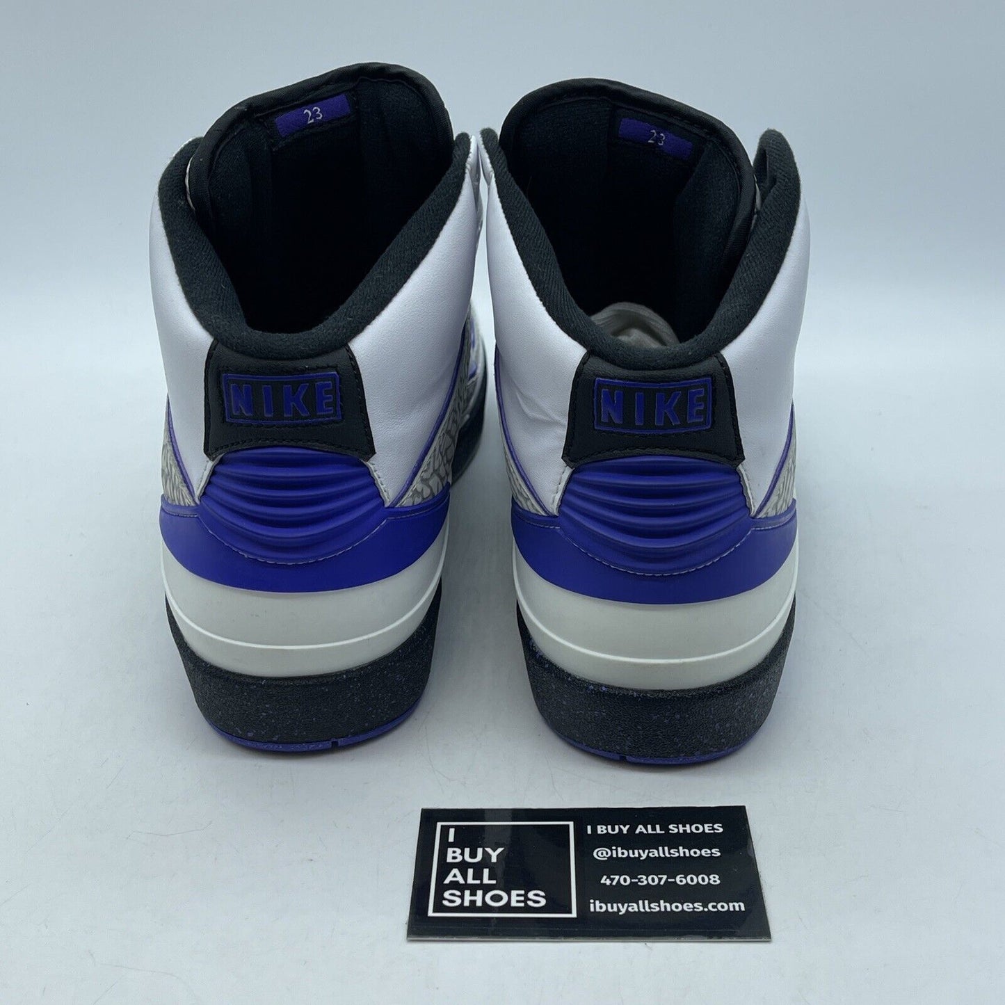 Size 9.5 - Air Jordan 2 Retro Concord White Purple Black Suede (385475-153)