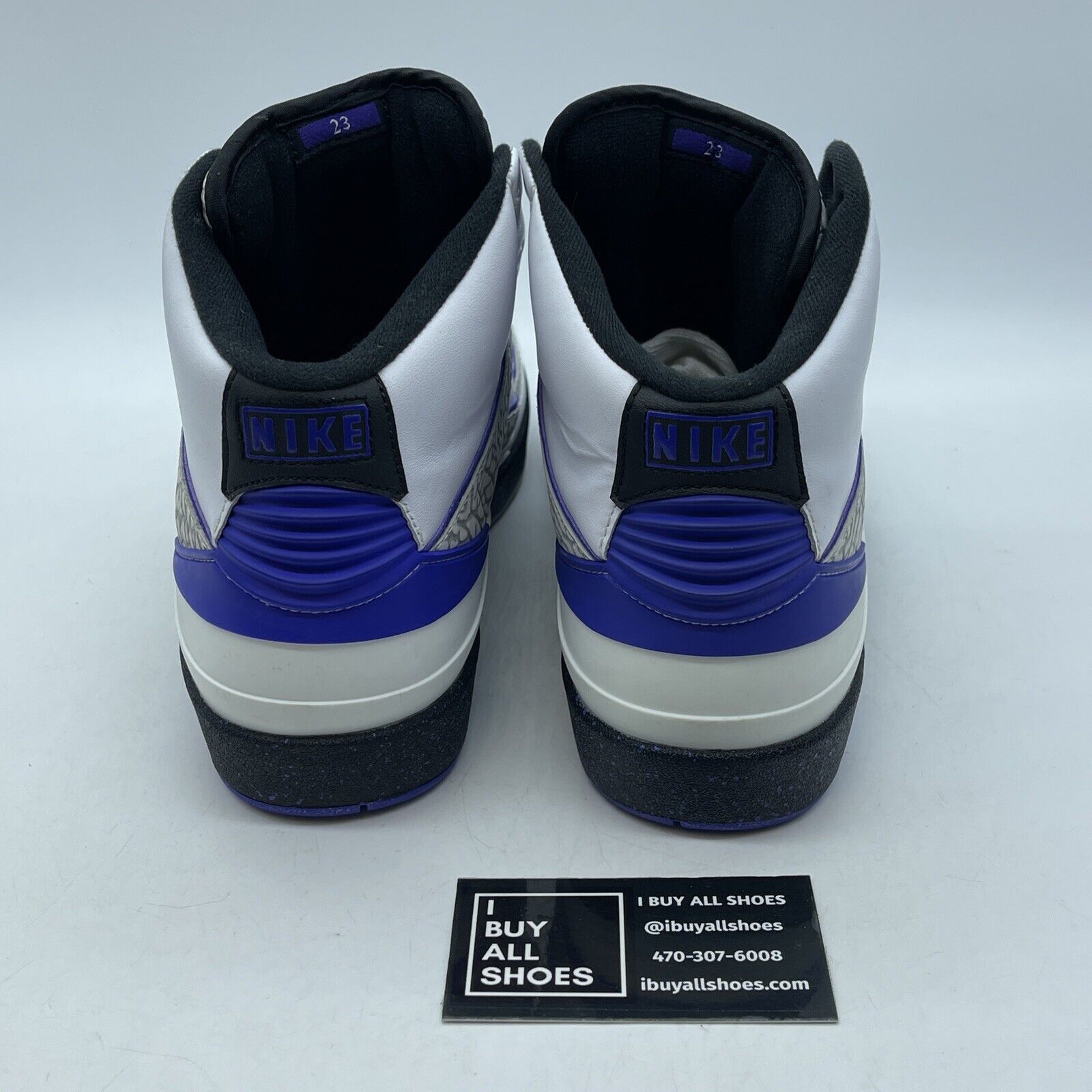 Size 9.5 - Air Jordan 2 Retro Concord White Purple Black Suede (385475-153)