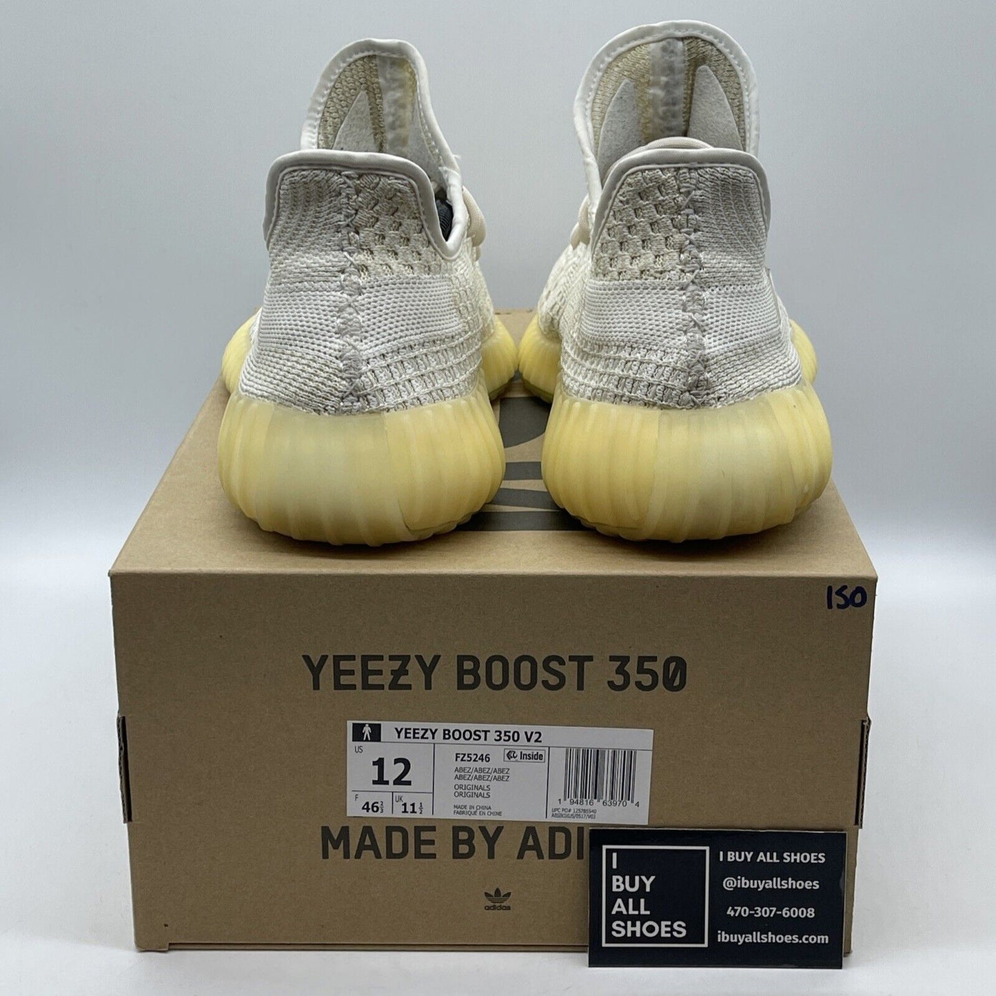 Size 12 - adidas Yeezy Boost 350 V2 Natural White Yellow Suede (FZ5246)