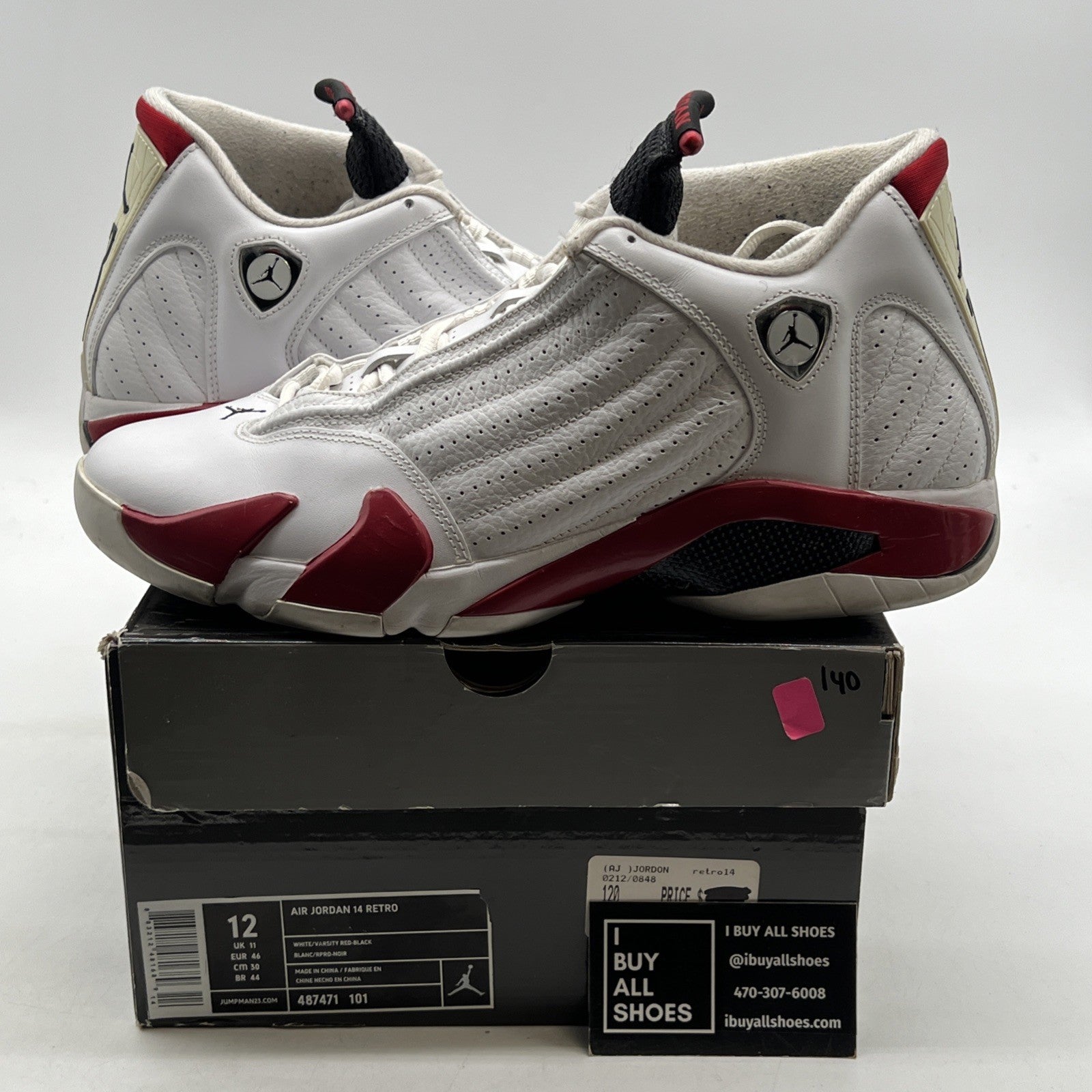 Size 12 - Air Jordan 14 Retro 2012 Candy Cane (487471-101)
