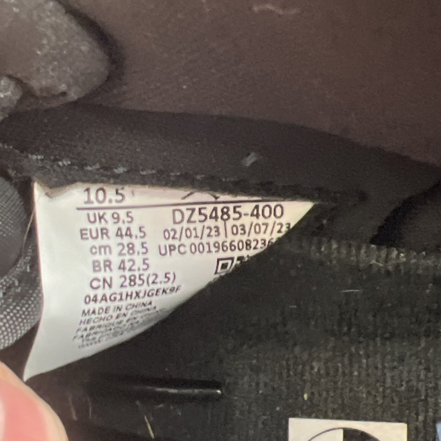 Size 10.5 - Air Jordan 1 Retro OG High UNC Toe (DZ5485-400)