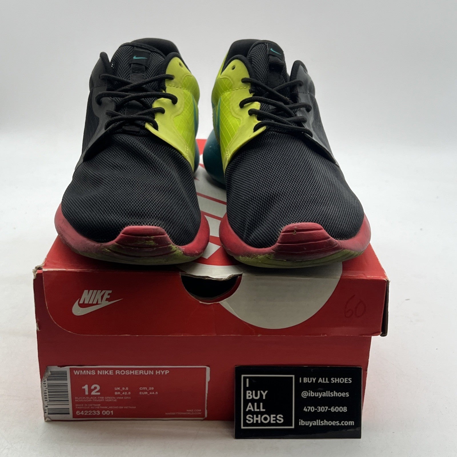 Size 12 - Nike Rosherun Hyp Black W (642233-001)
