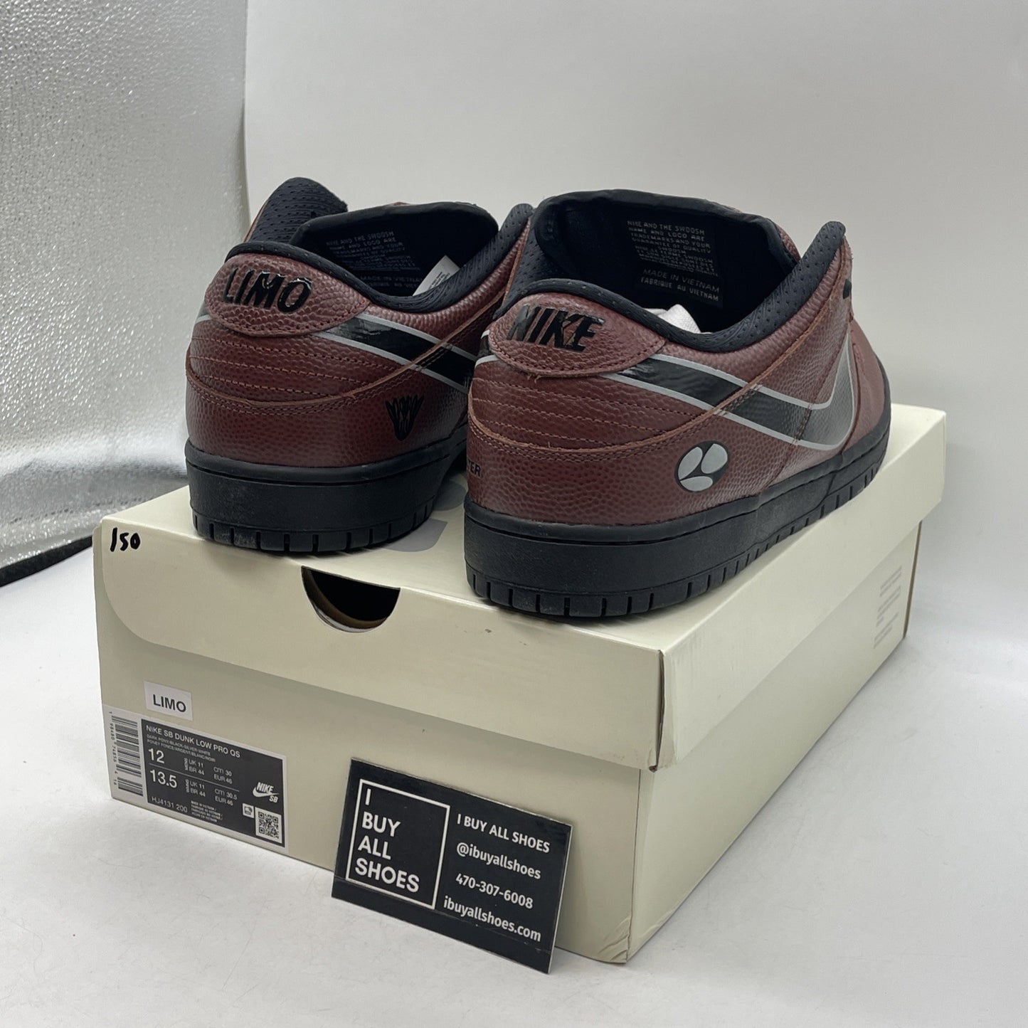 Size 12 - Limosine Skateboards x Nike Dunk SB Low Football (HJ4131-200)