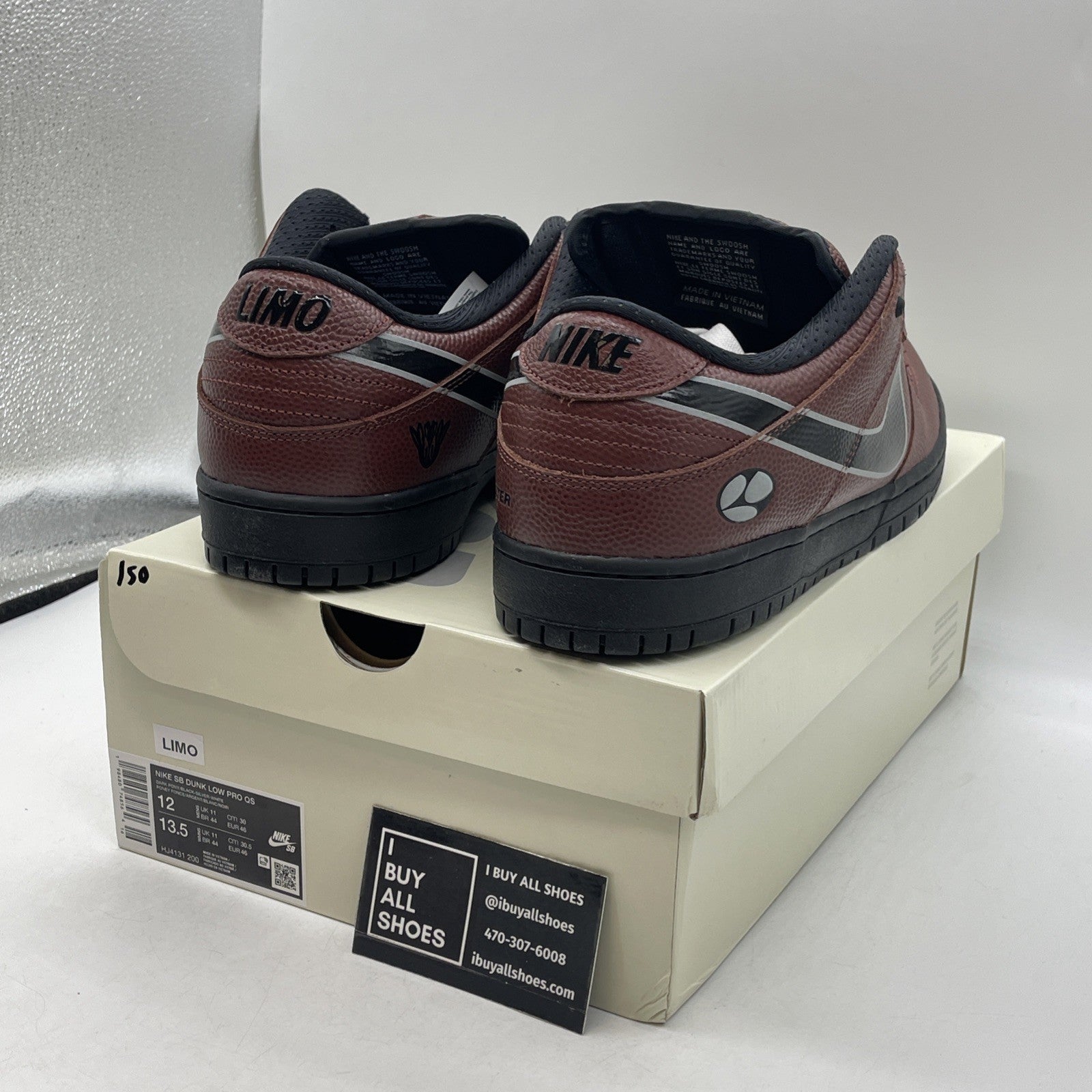 Size 12 - Limosine Skateboards x Nike Dunk SB Low Football (HJ4131-200)