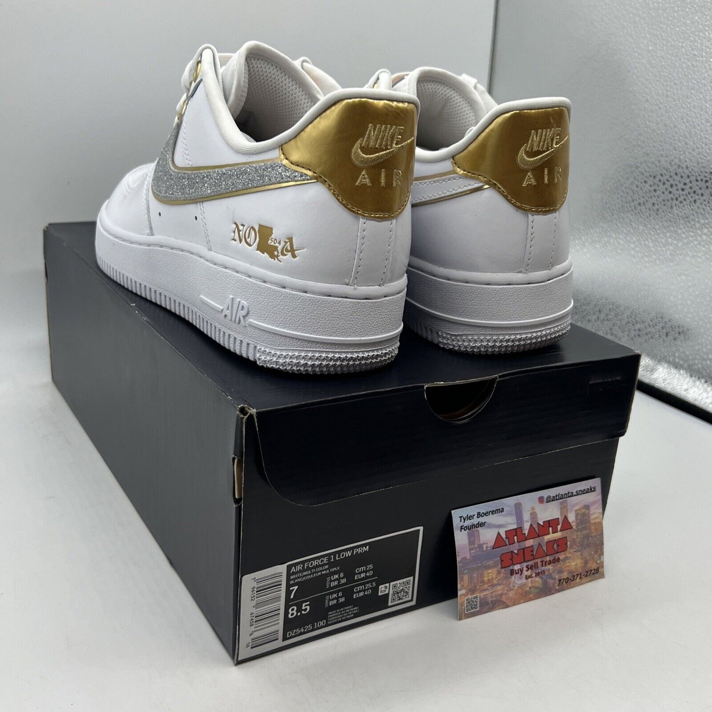 Size 7 - Nike Air Force 1 Low NOLA White 2022 Brand New Og All