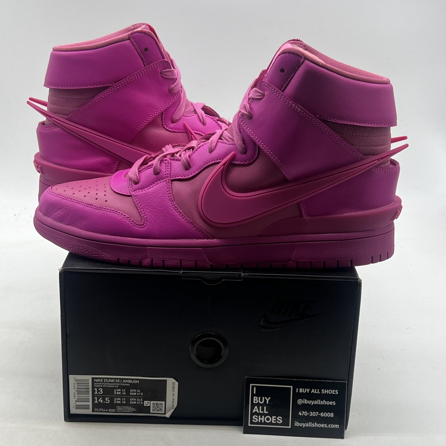 Size 13 - Nike AMBUSH x Dunk High Pink (CU7544-600)