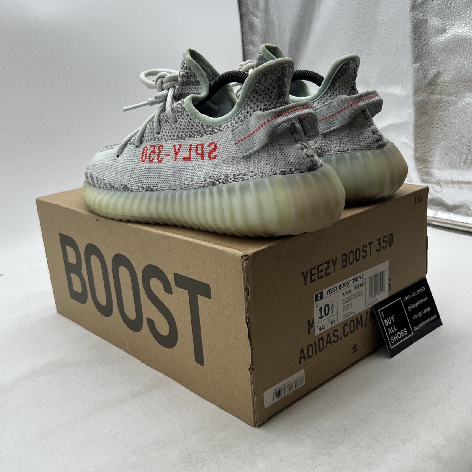 Size 10.5 - adidas Yeezy Boost 350 V2 Low Blue Tint (B37571)